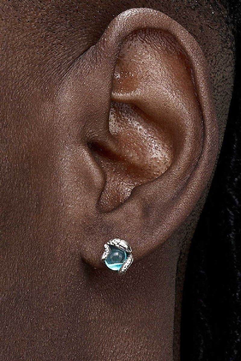 Blue Serpent Stud Earrings