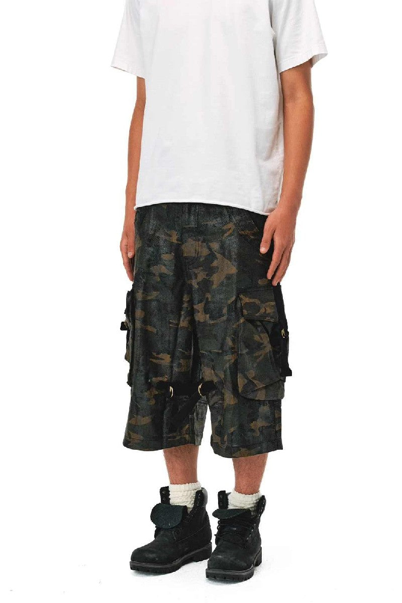 Waxed Camo Pocket Shorts
