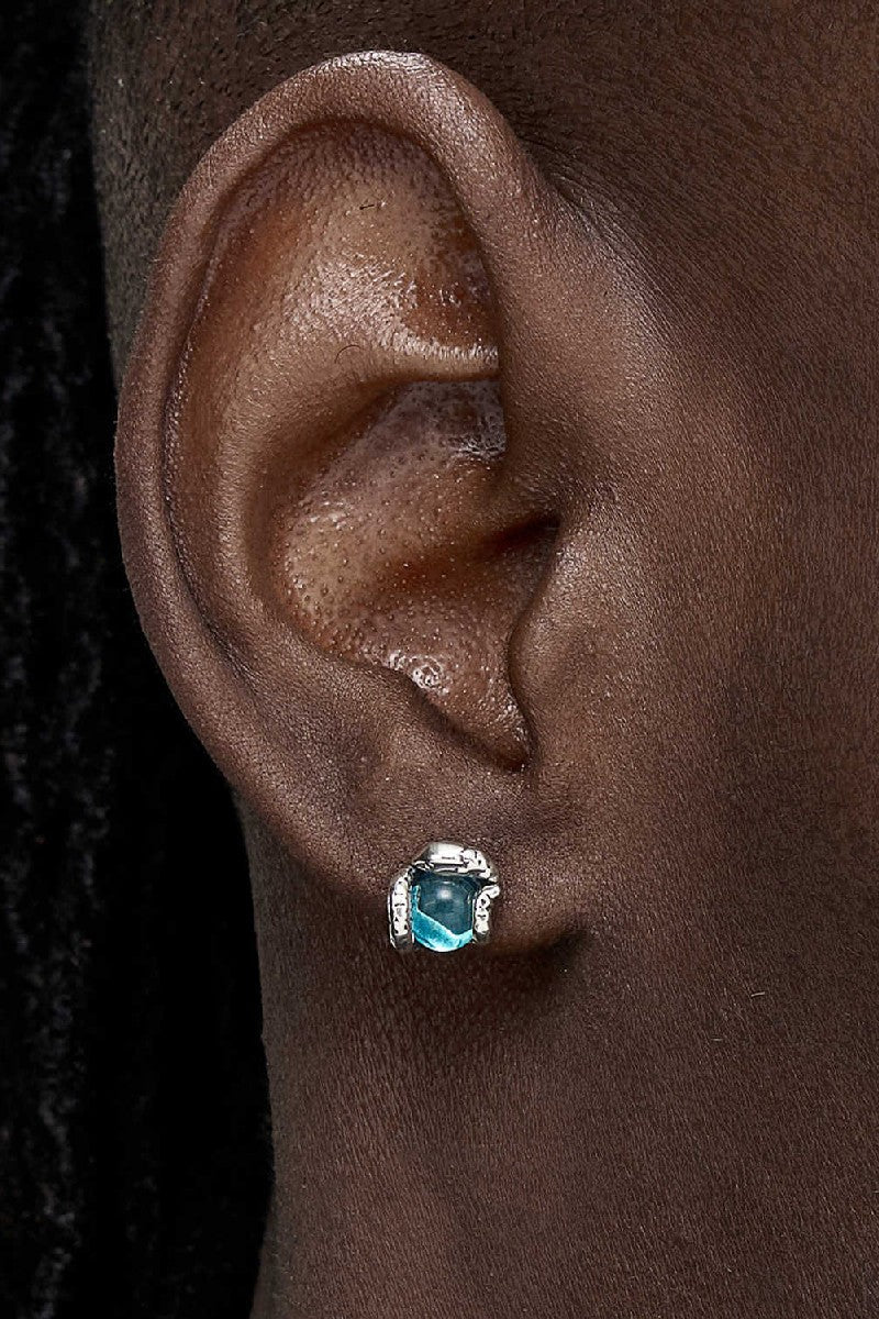 Blue Serpent Stud Earrings