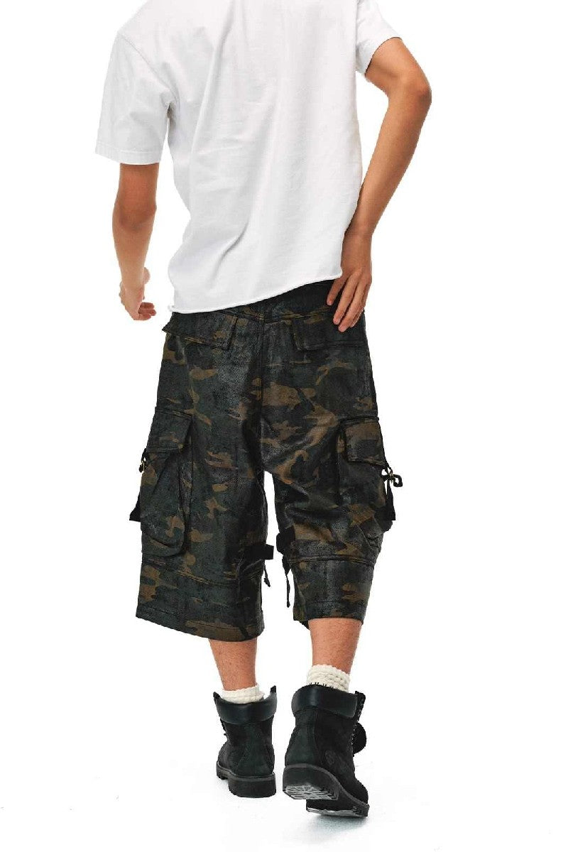 Waxed Camo Pocket Shorts