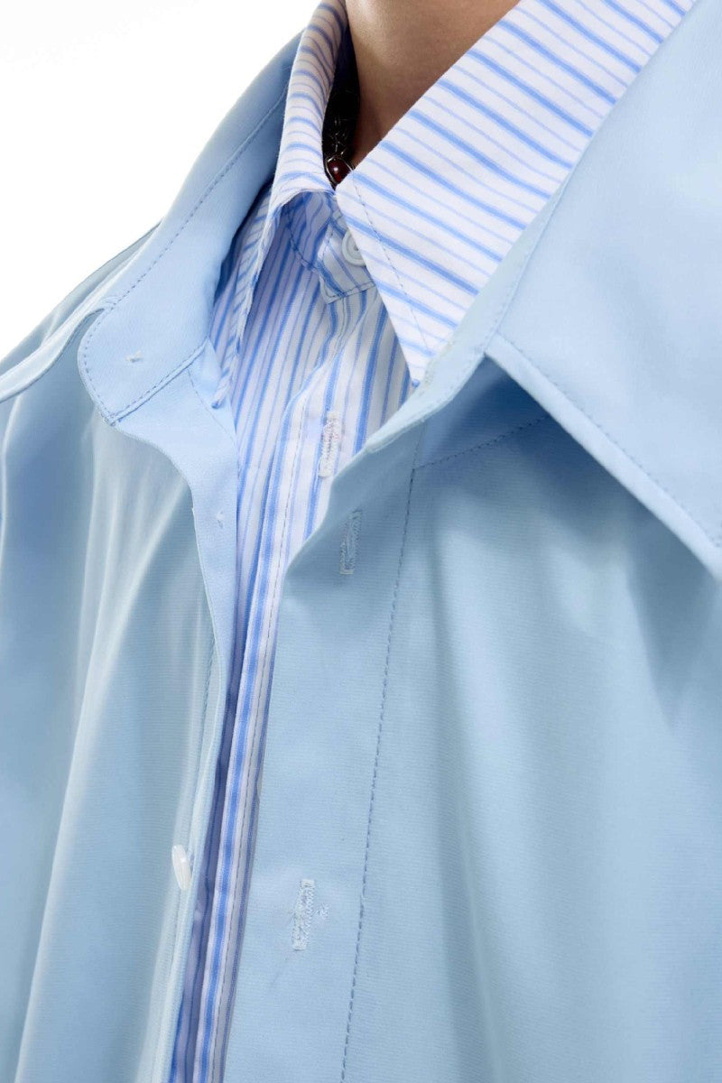 Striped Colorblock Layered Shirt