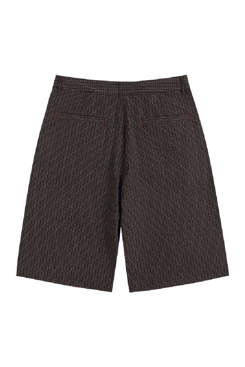 Vintage Plaid Embroidered Shorts