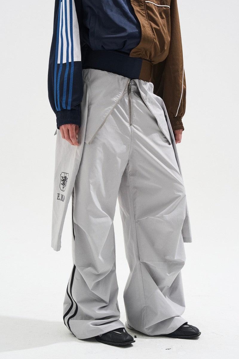 Pleated Utility Track Pants