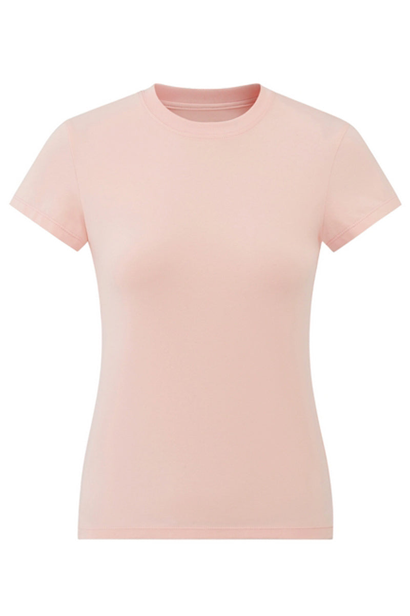 Lyocell Blend Fitted Short Sleeve Tee