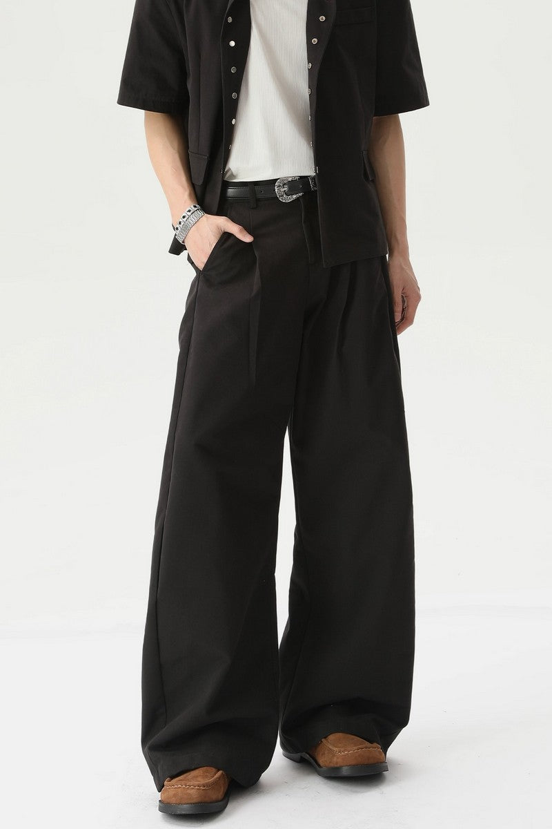 Western Style Buttoned Suit Trousers