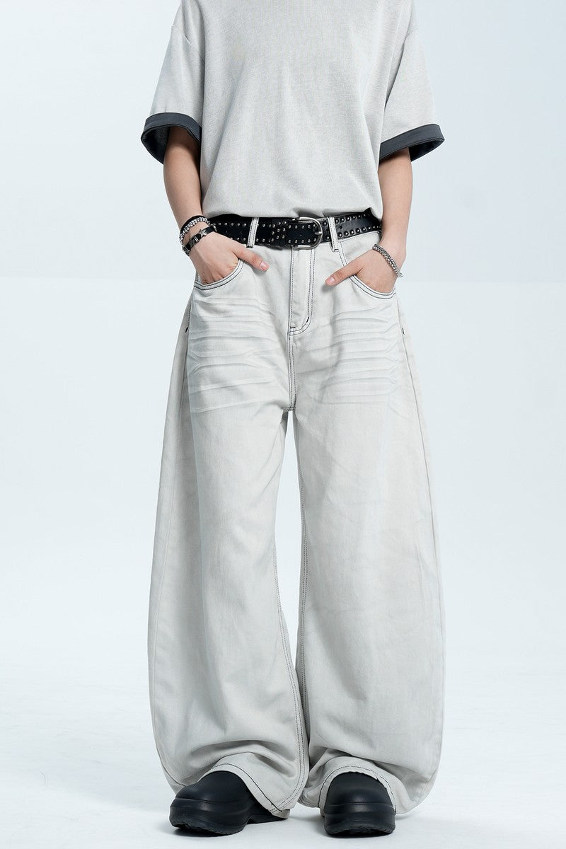 Gray Washed Scythe Jeans