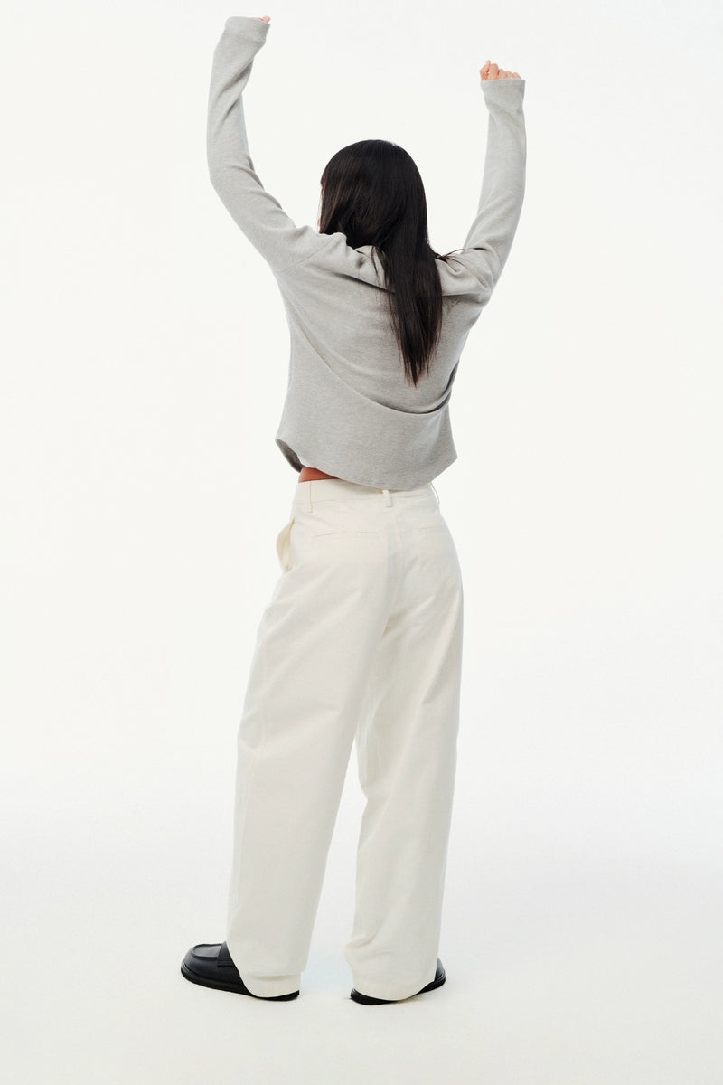 Vintage Cotton Banana Wide-Leg Pants