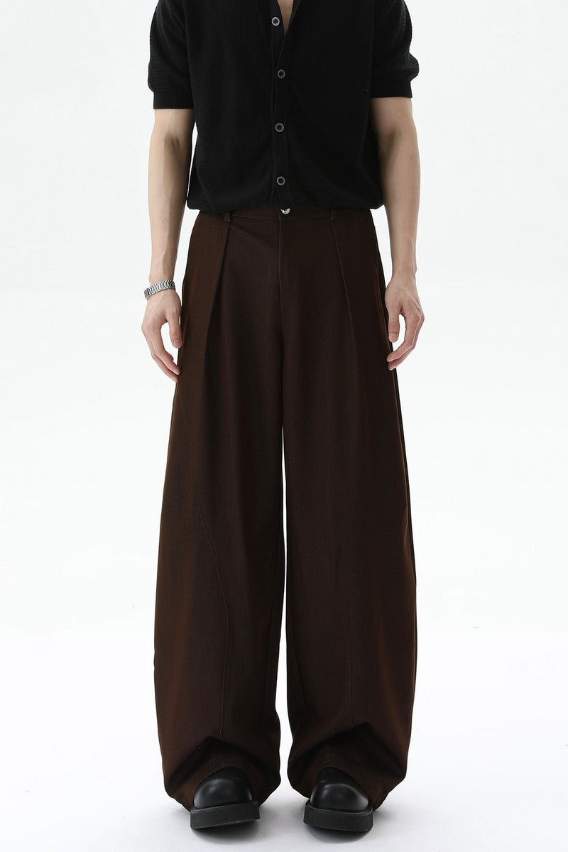 Deconstructed Wide Leg Trousers