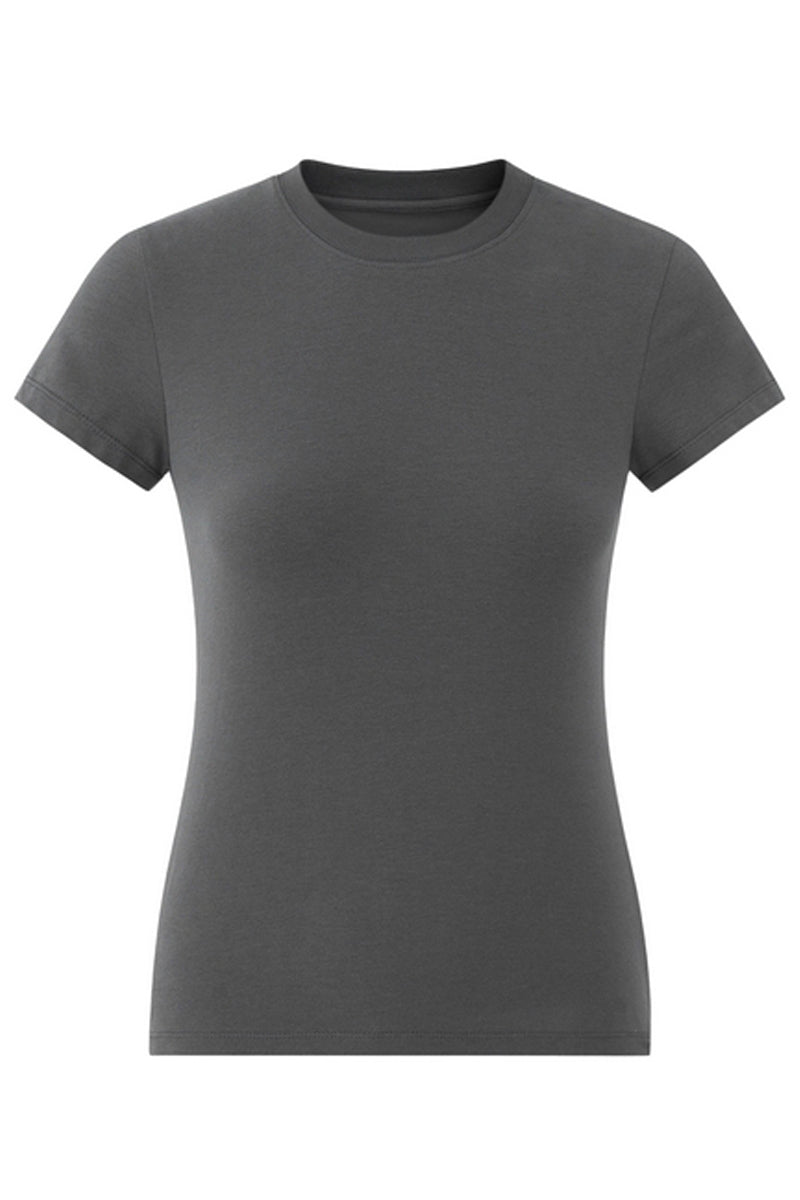 Lyocell Blend Fitted Short Sleeve Tee