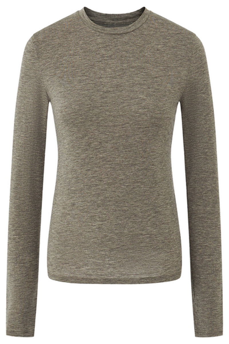 Merino Wool Fitted Long Sleeve Tee