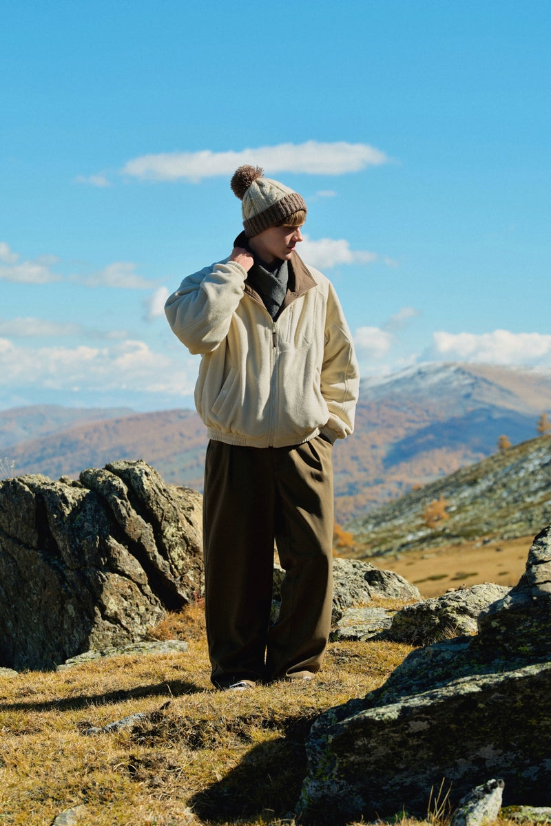 Fleece-Lined Drawstring Trousers