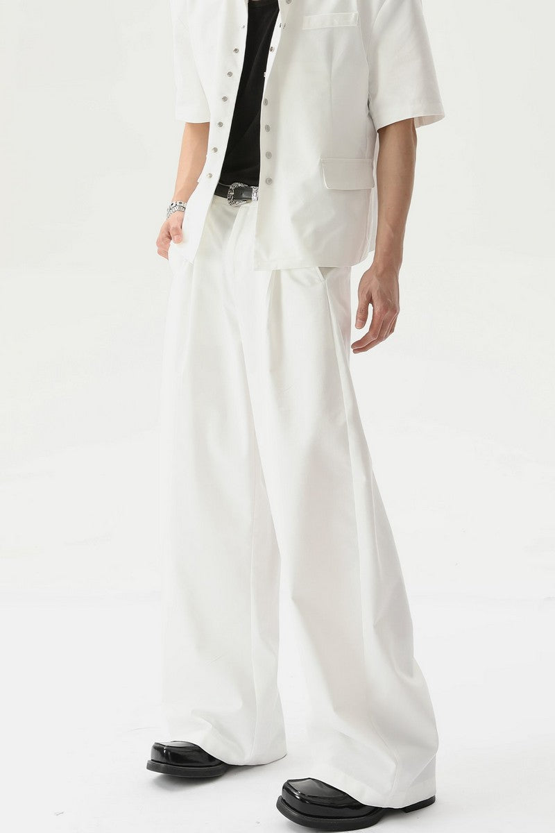 Western Style Buttoned Suit Trousers