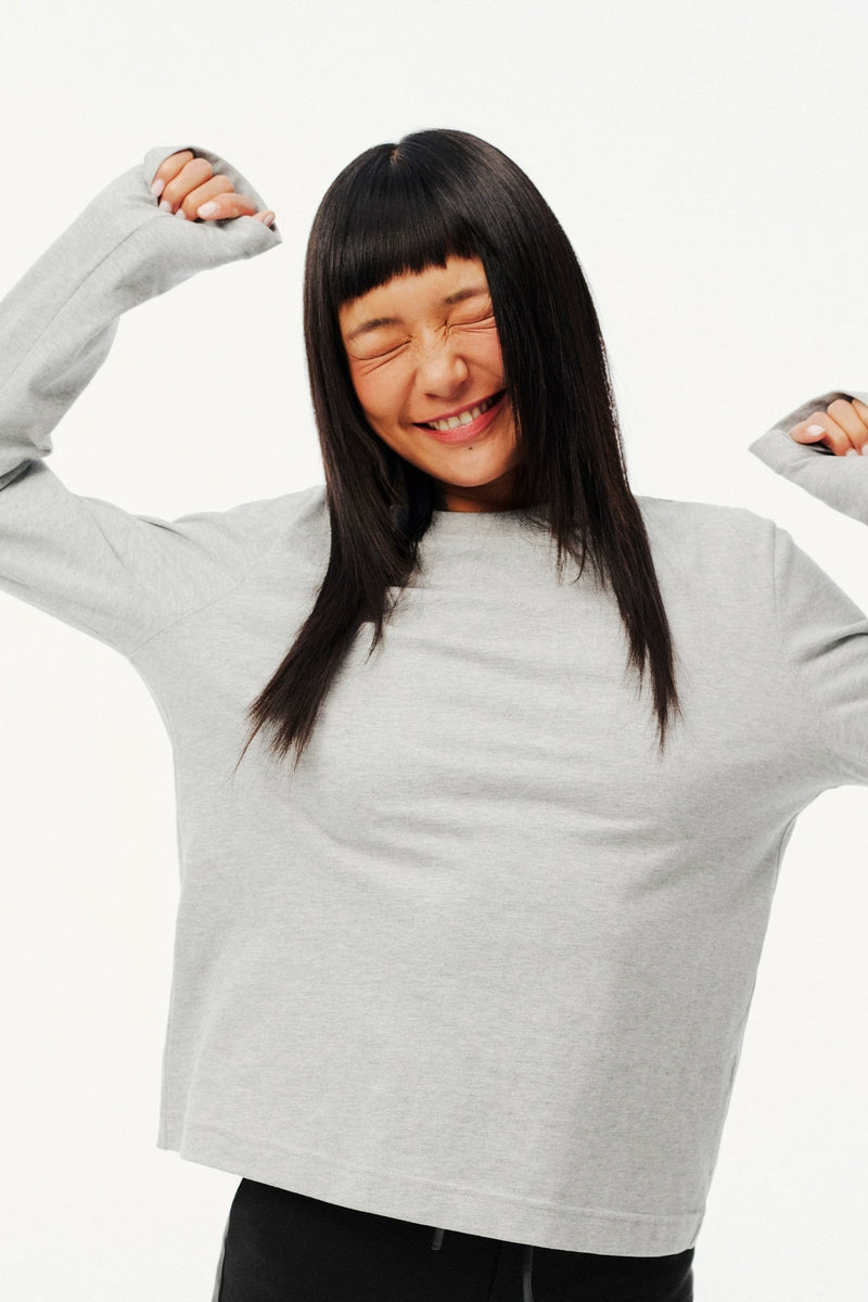 Brushed Cotton Long Sleeve Tee