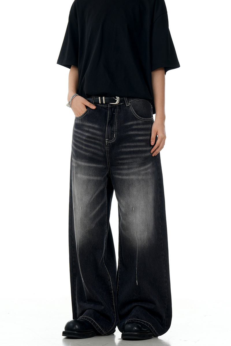 Front Seam Gray Jeans