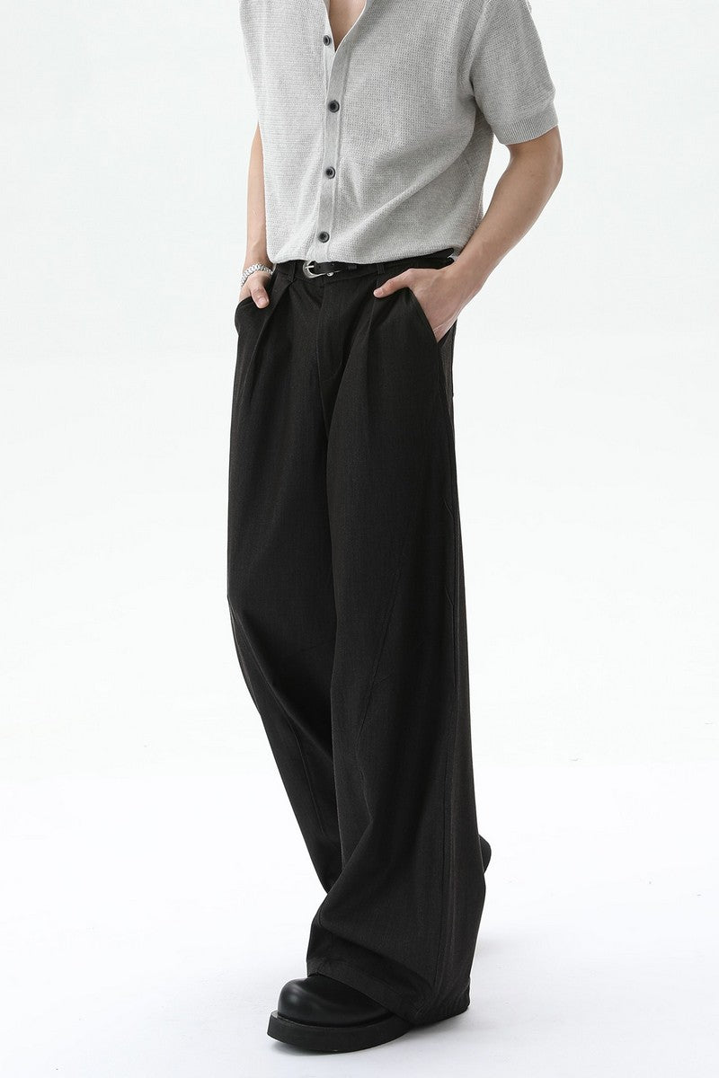 Deconstructed Wide Leg Trousers