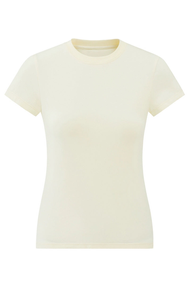 Lyocell Blend Fitted Short Sleeve Tee