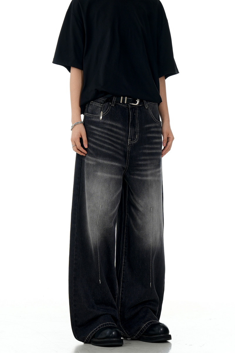 Front Seam Gray Jeans