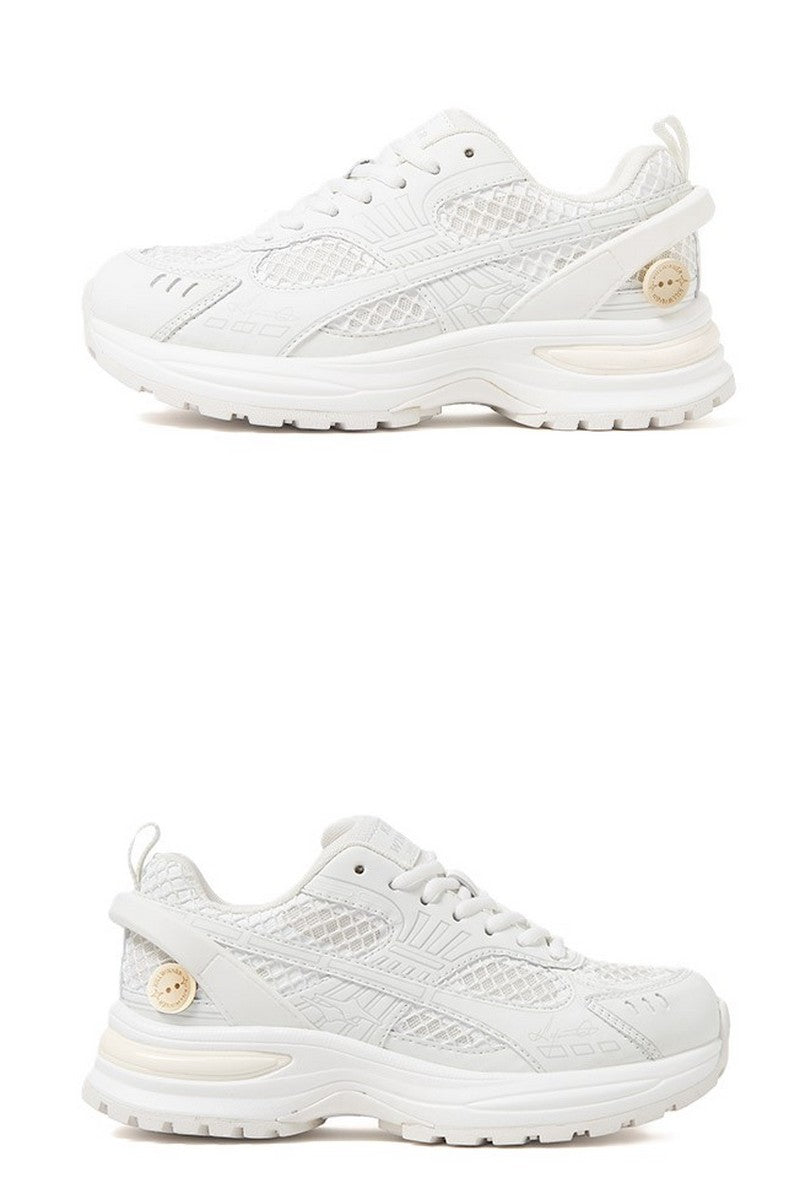 White Chunky Running Sneakers