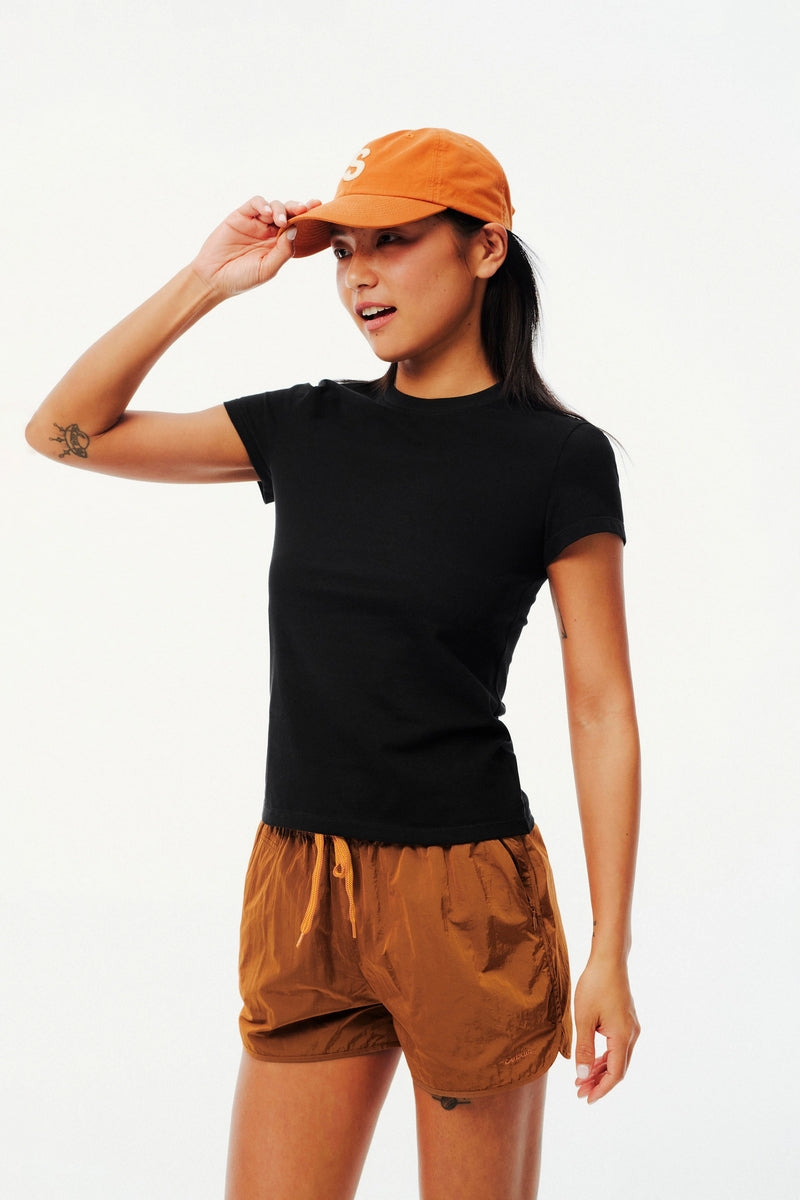 Lyocell Blend Fitted Short Sleeve Tee