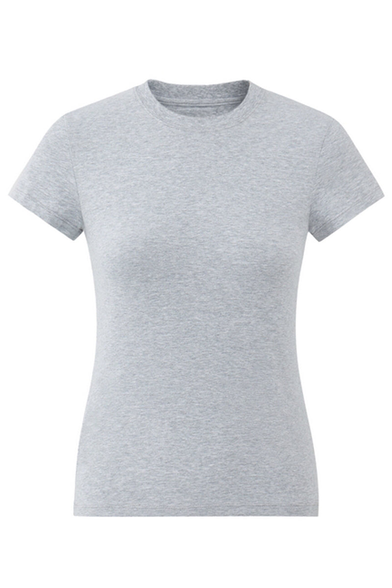 Lyocell Blend Fitted Short Sleeve Tee