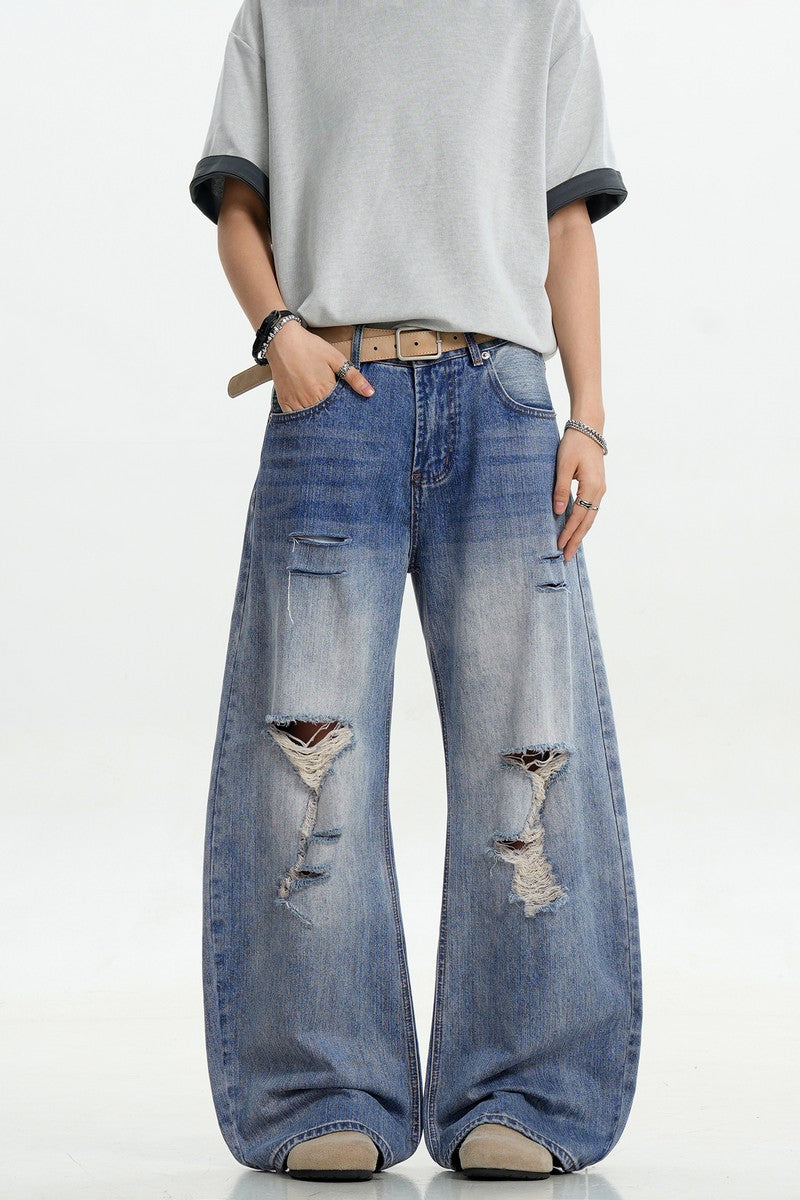 Blue Ripped Cleanfit Scythe Jeans