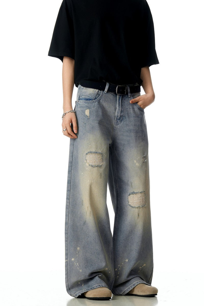 Splatter Ripped Vintage Jeans