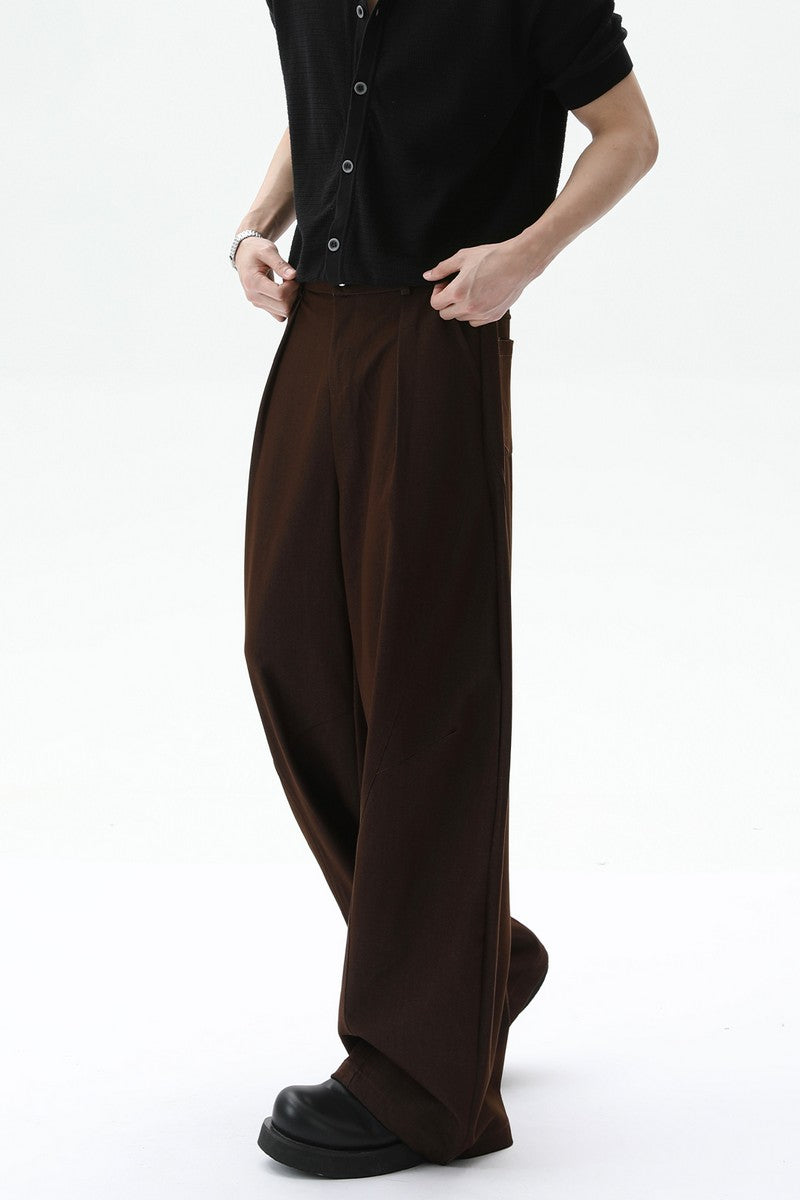 Deconstructed Wide Leg Trousers