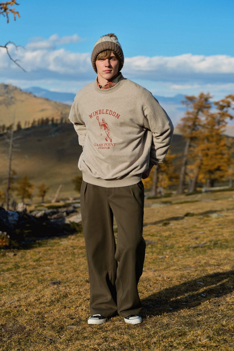 Fleece-Lined Drawstring Trousers