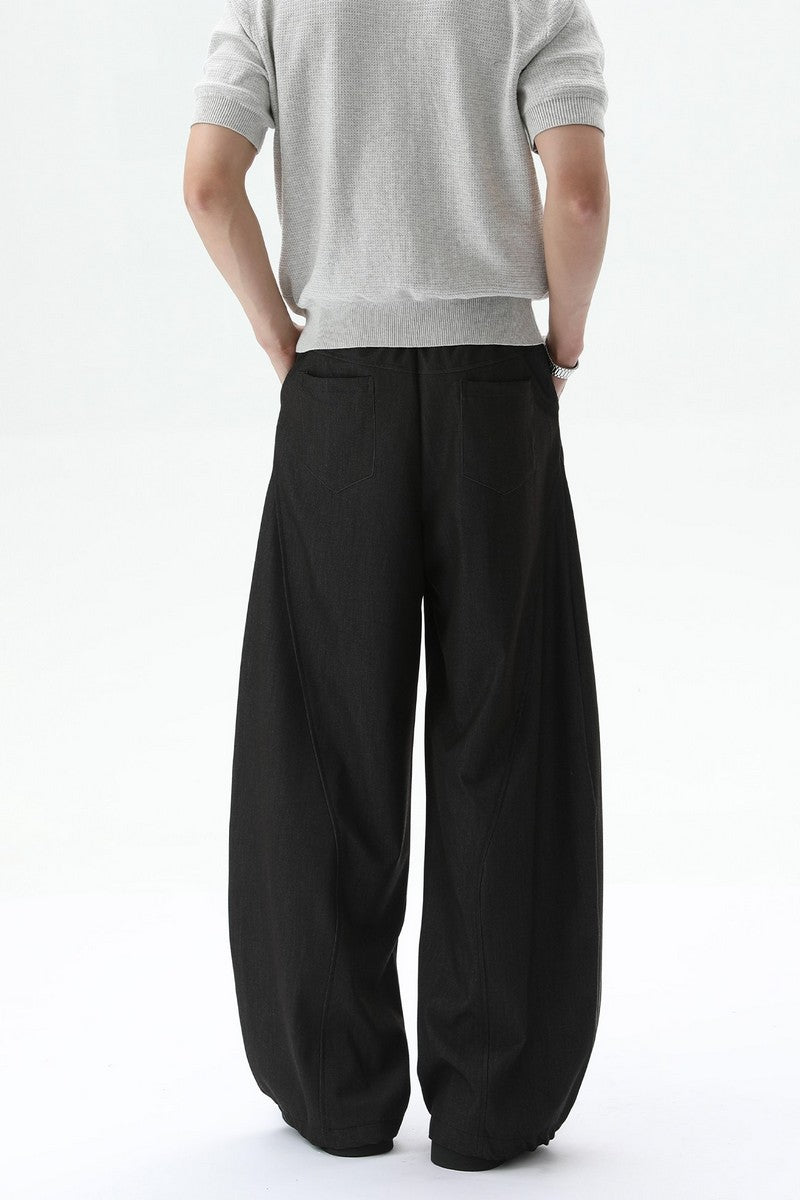 Deconstructed Wide Leg Trousers