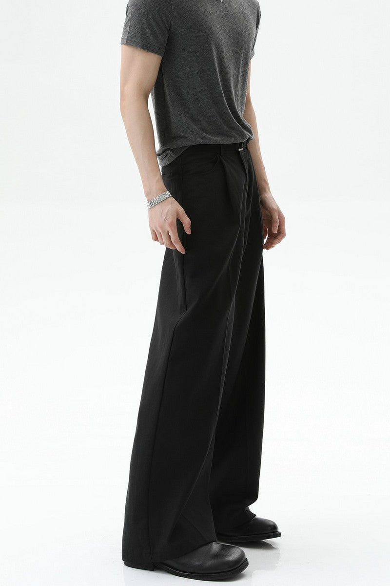 Detachable Belt Wide Leg Trousers