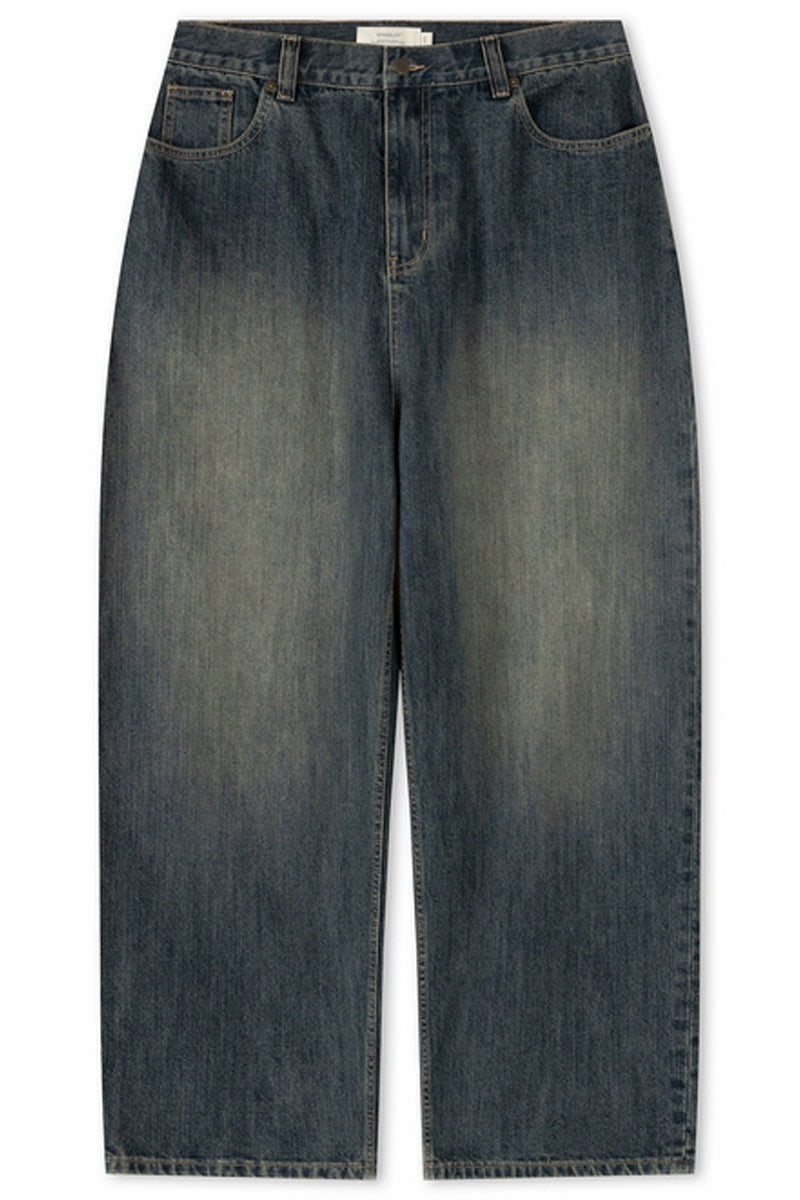 Washed 13oz Vintage Wide-Leg Jeans
