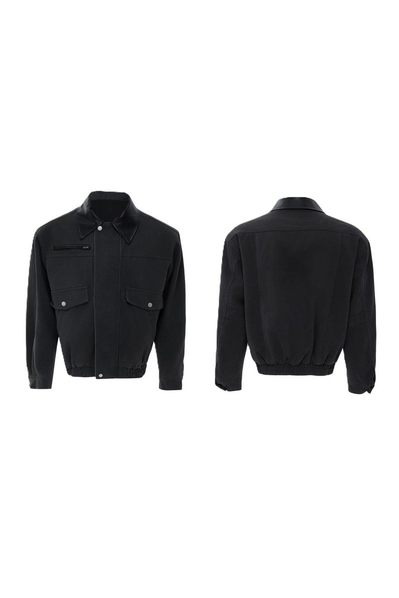 Colorblock Utility Pocket Zip Jacket