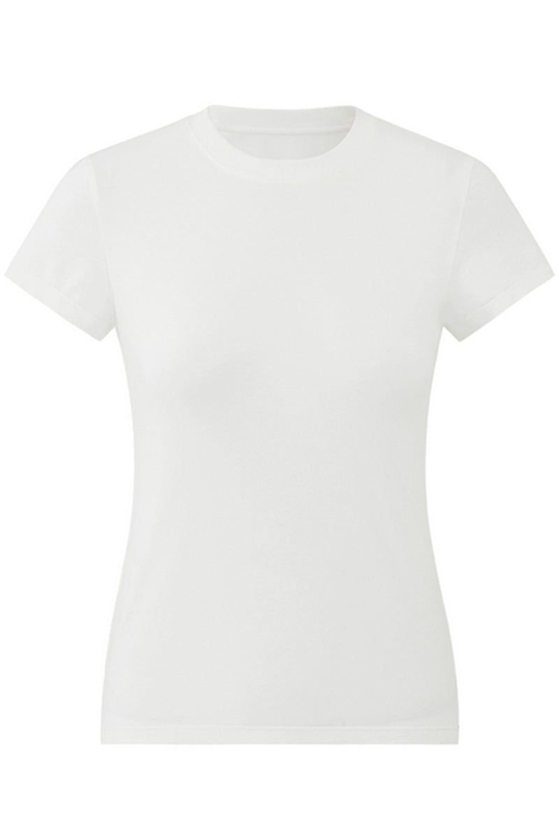 Lyocell Blend Fitted Short Sleeve Tee
