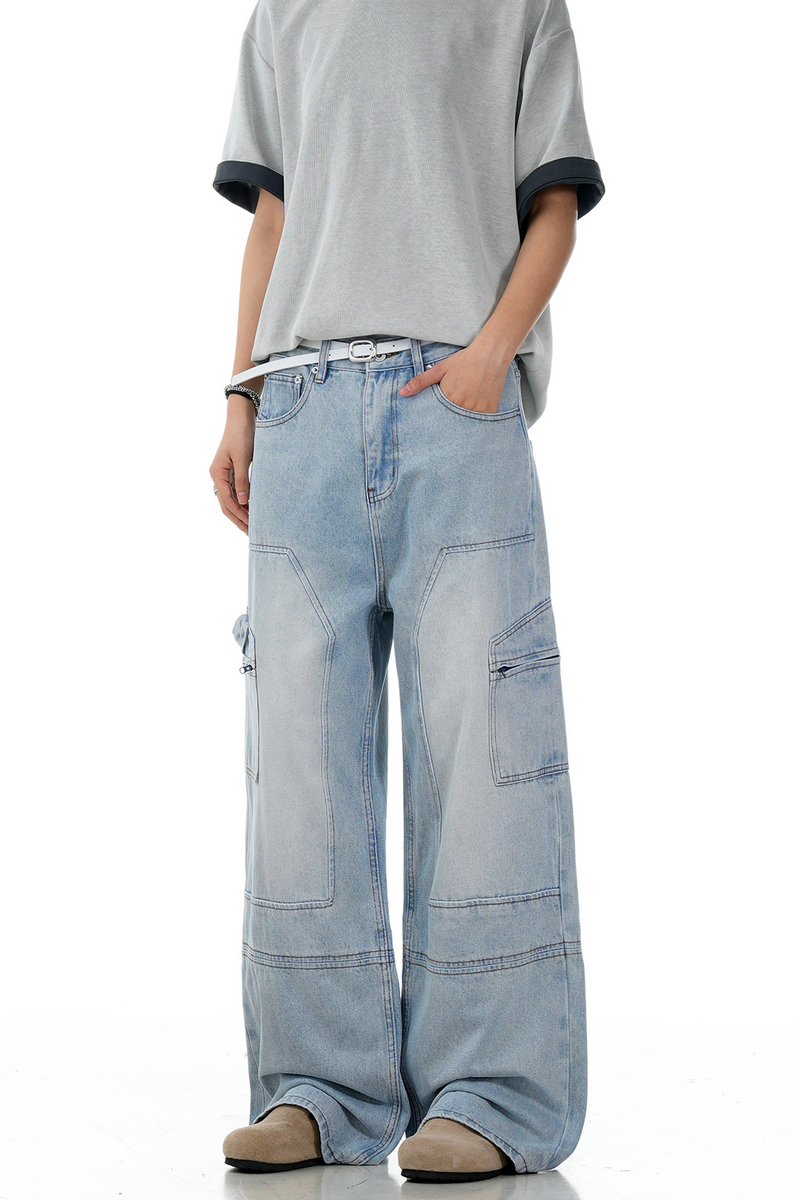Patchwork Blue Jeans