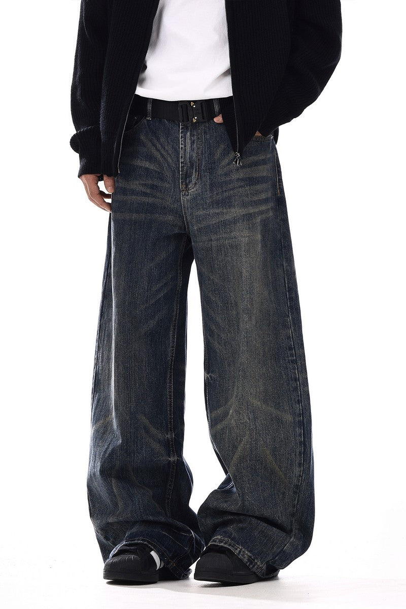 Vintage Washed Wrinkle Jeans