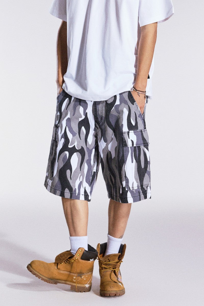 Flame Camo Cargo Shorts