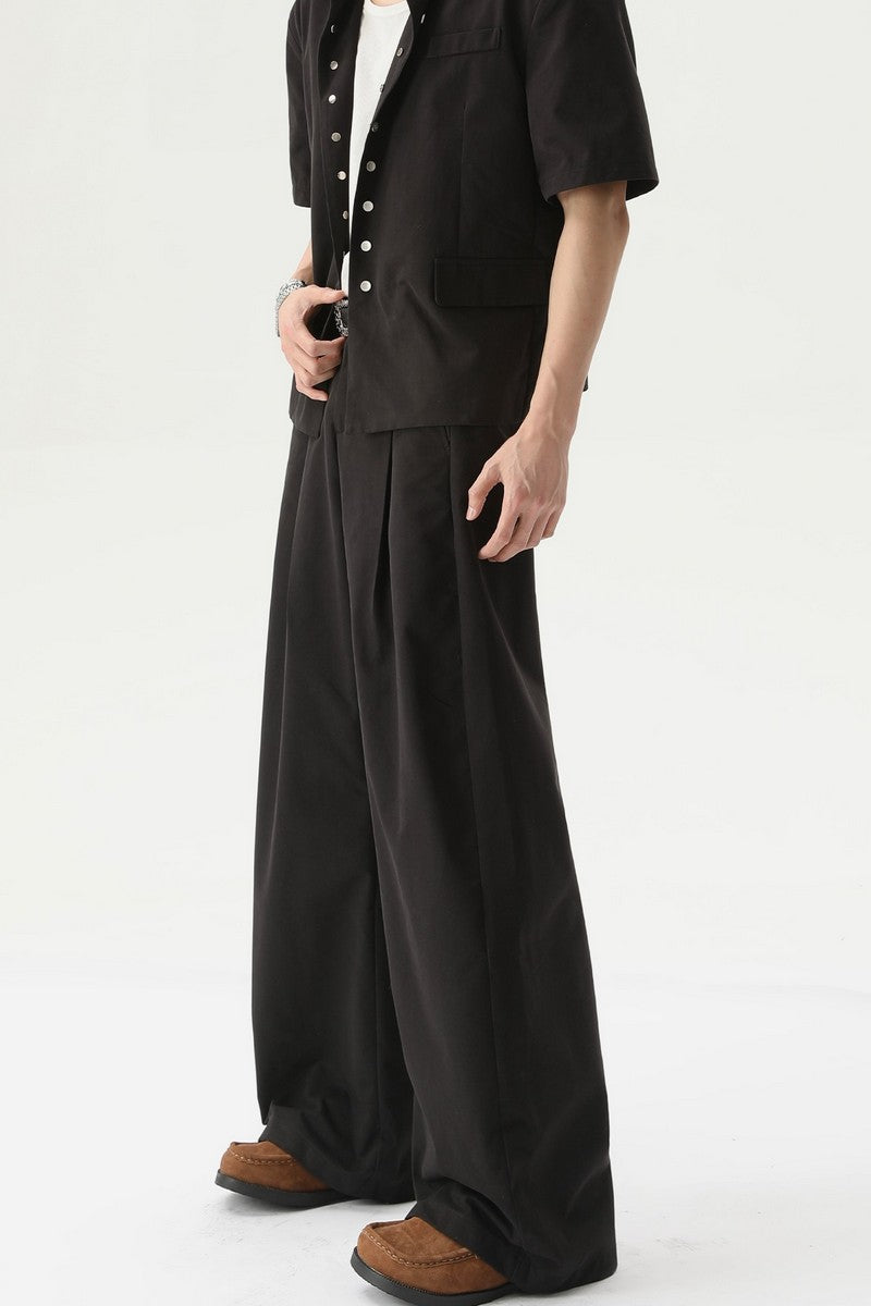 Western Style Buttoned Suit Trousers