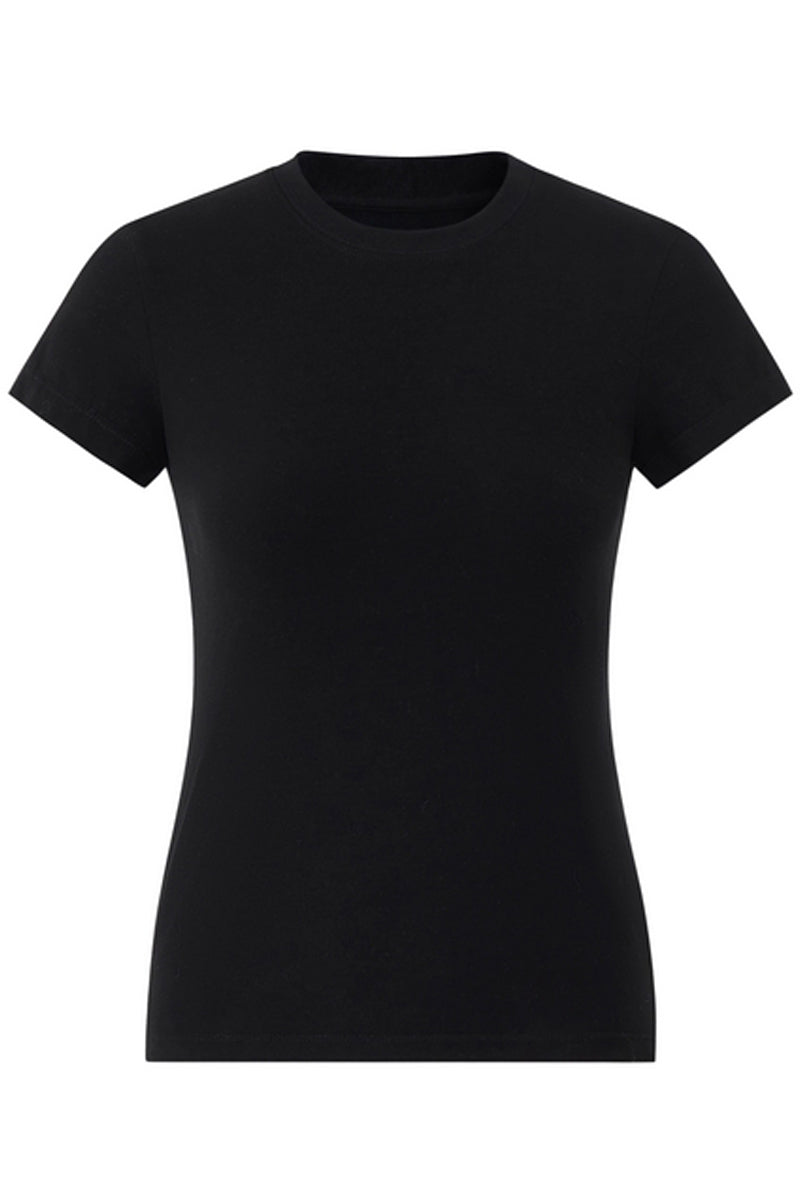 Lyocell Blend Fitted Short Sleeve Tee