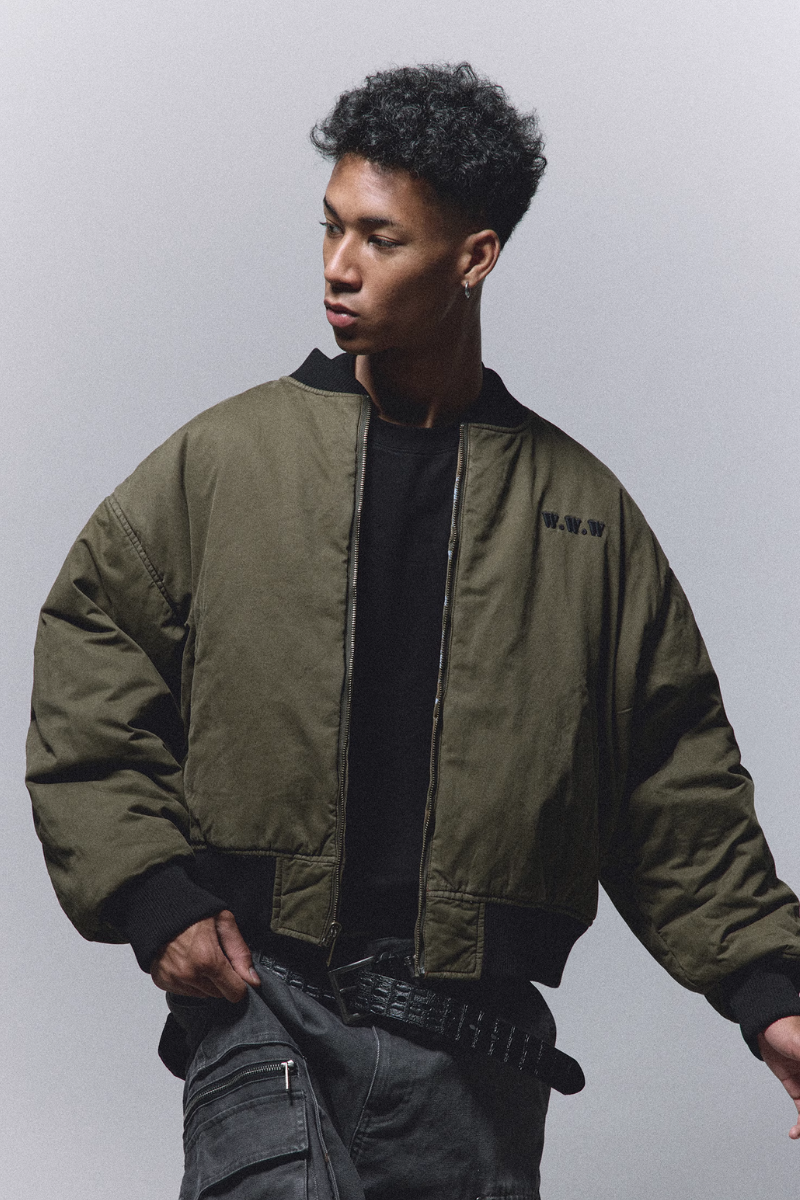 Reversible Camo Padded Bomber Jacket