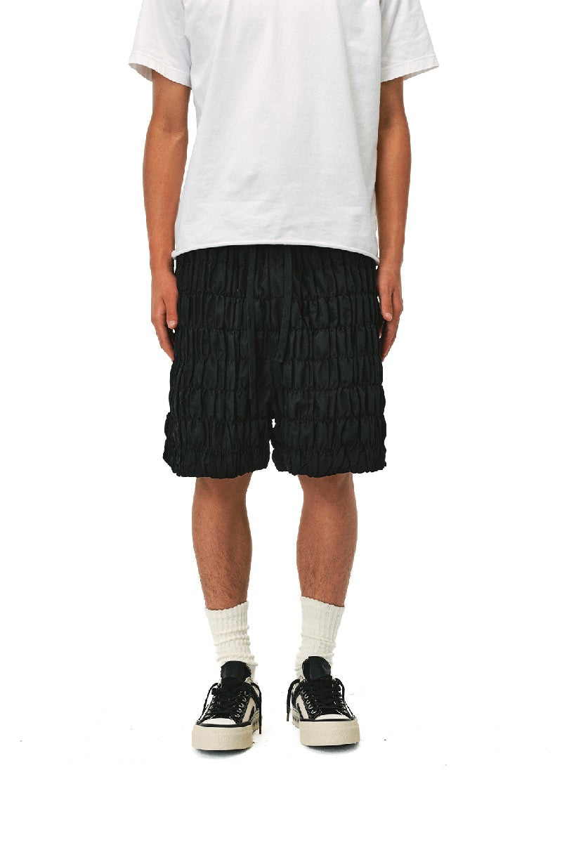 Ruched Structured Casual Shorts