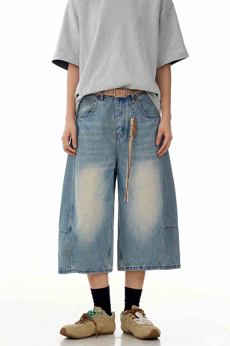 Ice Blue Distressed Blade Jeans