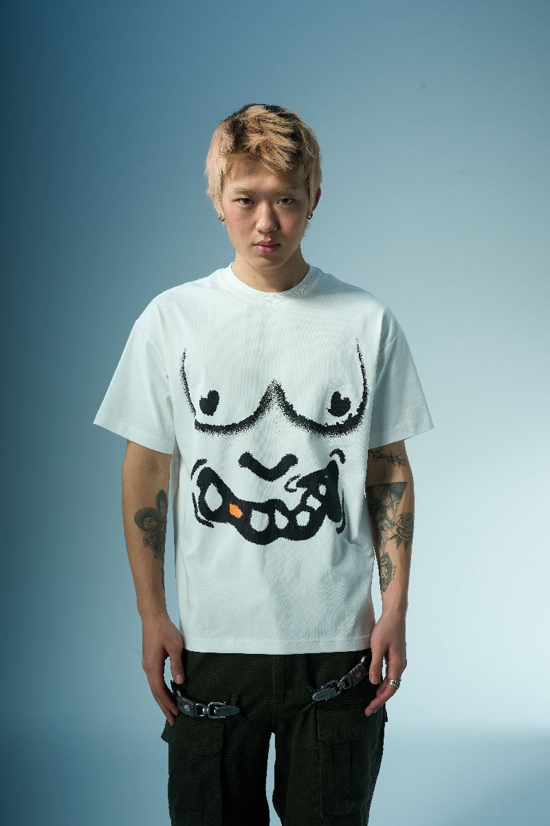 Graffiti Print Crewneck Tee
