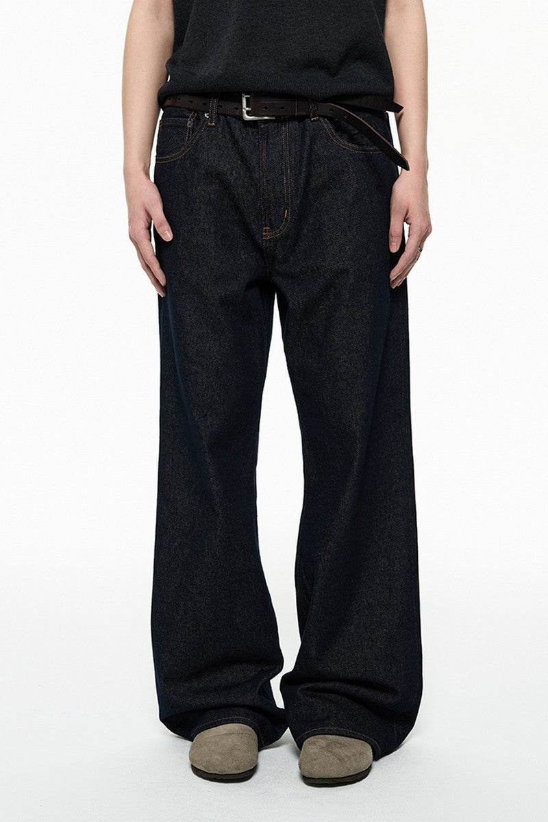 Red Contrast Flare Jeans