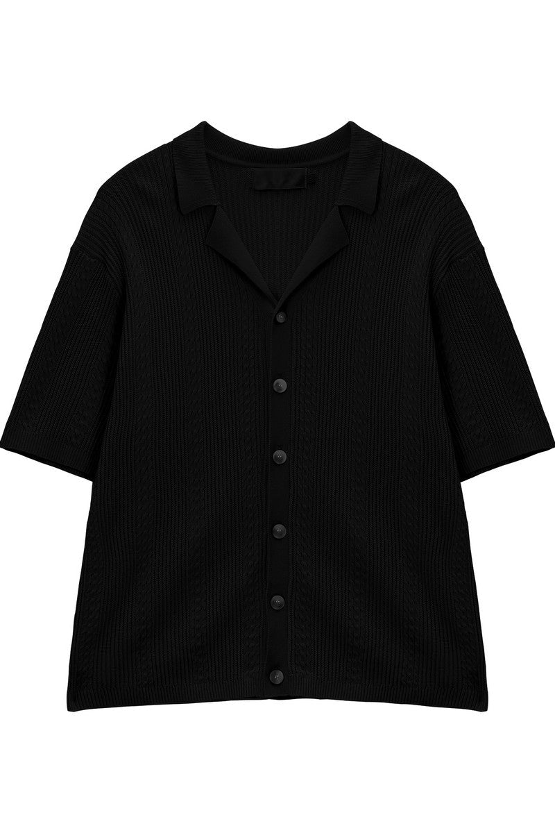 Collared Button Up Knit Cardigan