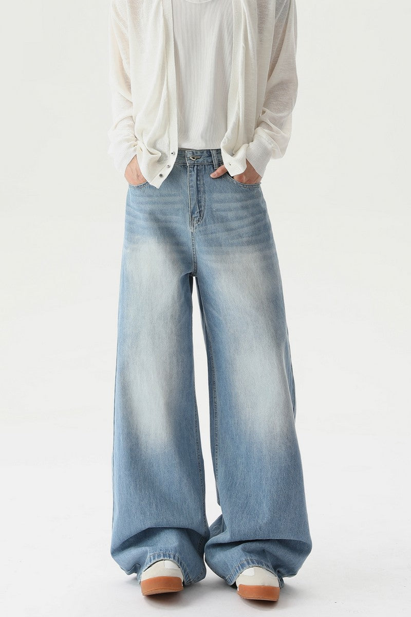 Washed Vintage Straight Leg Jeans