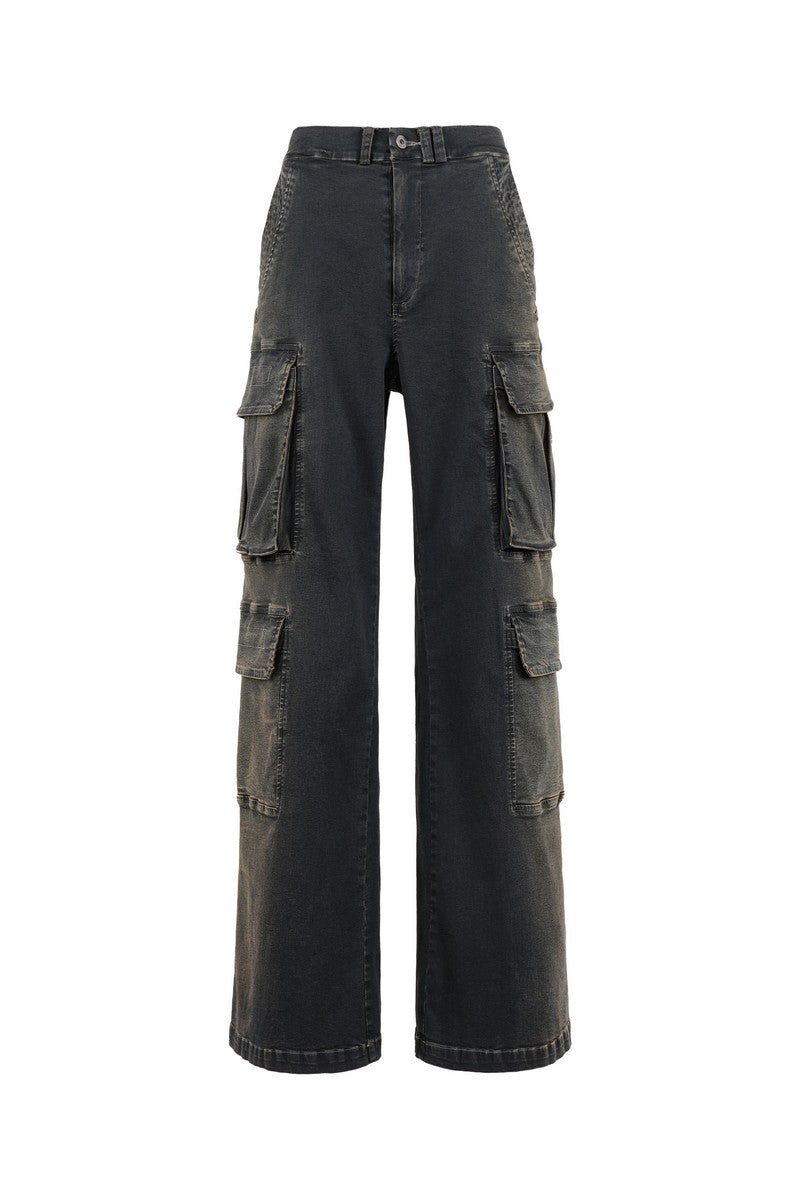 Dirty Washed Multi Pocket Jeans
