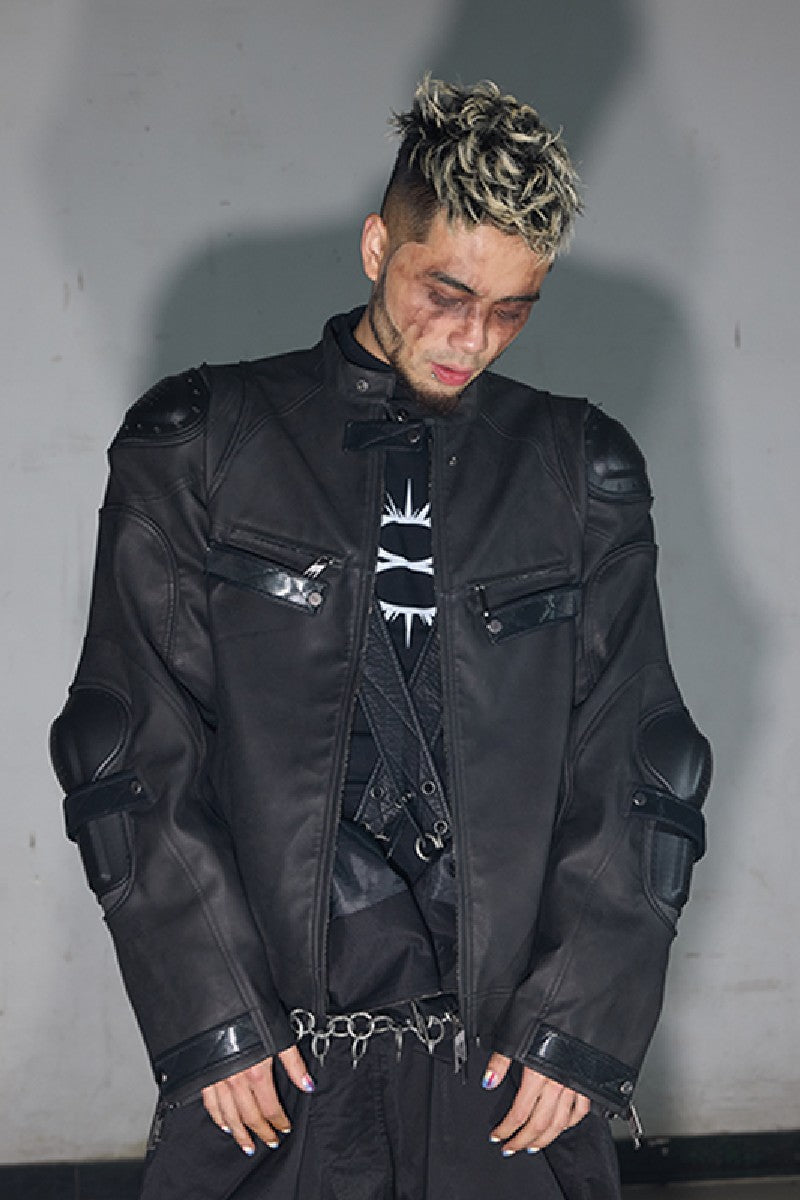 BNP x Black8 PU Leather Moto Jacket