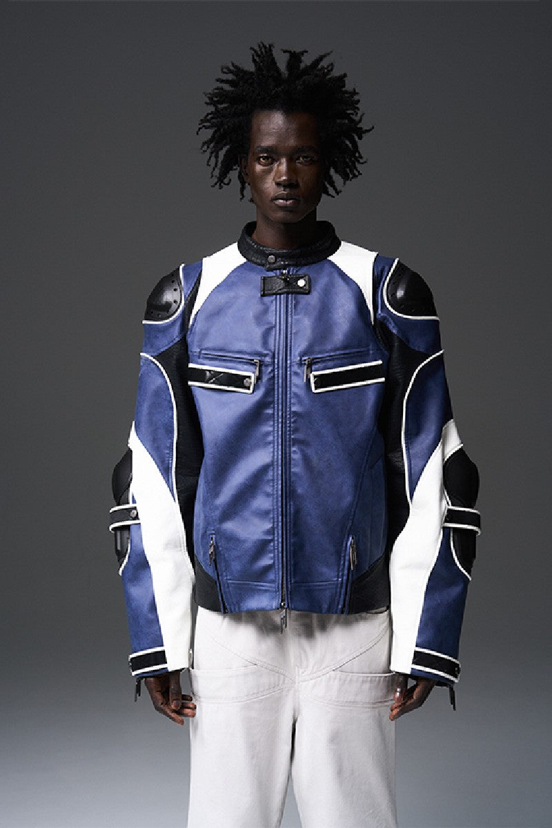 BNP x Black8 PU Leather Moto Jacket