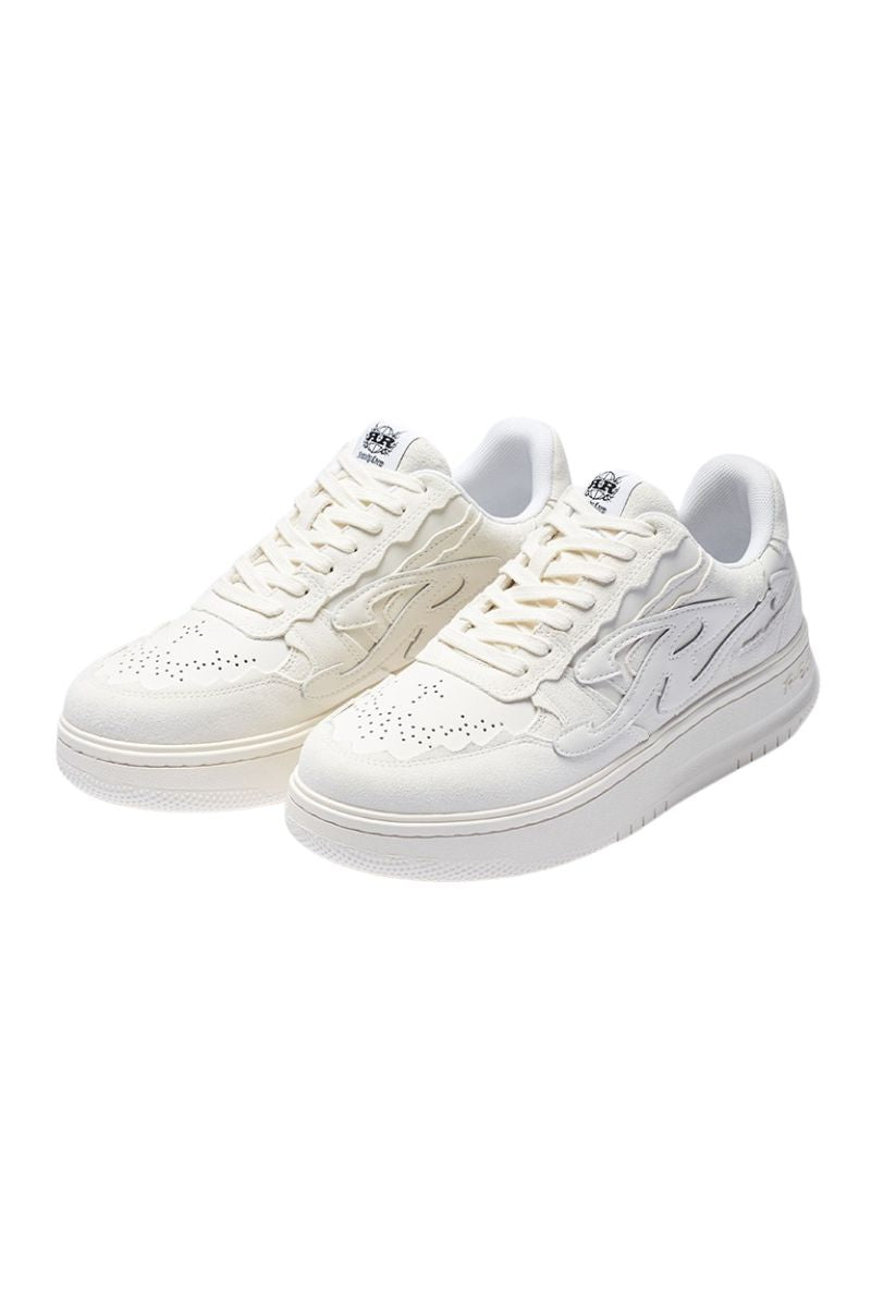 R-Evil Suede White Sneakers