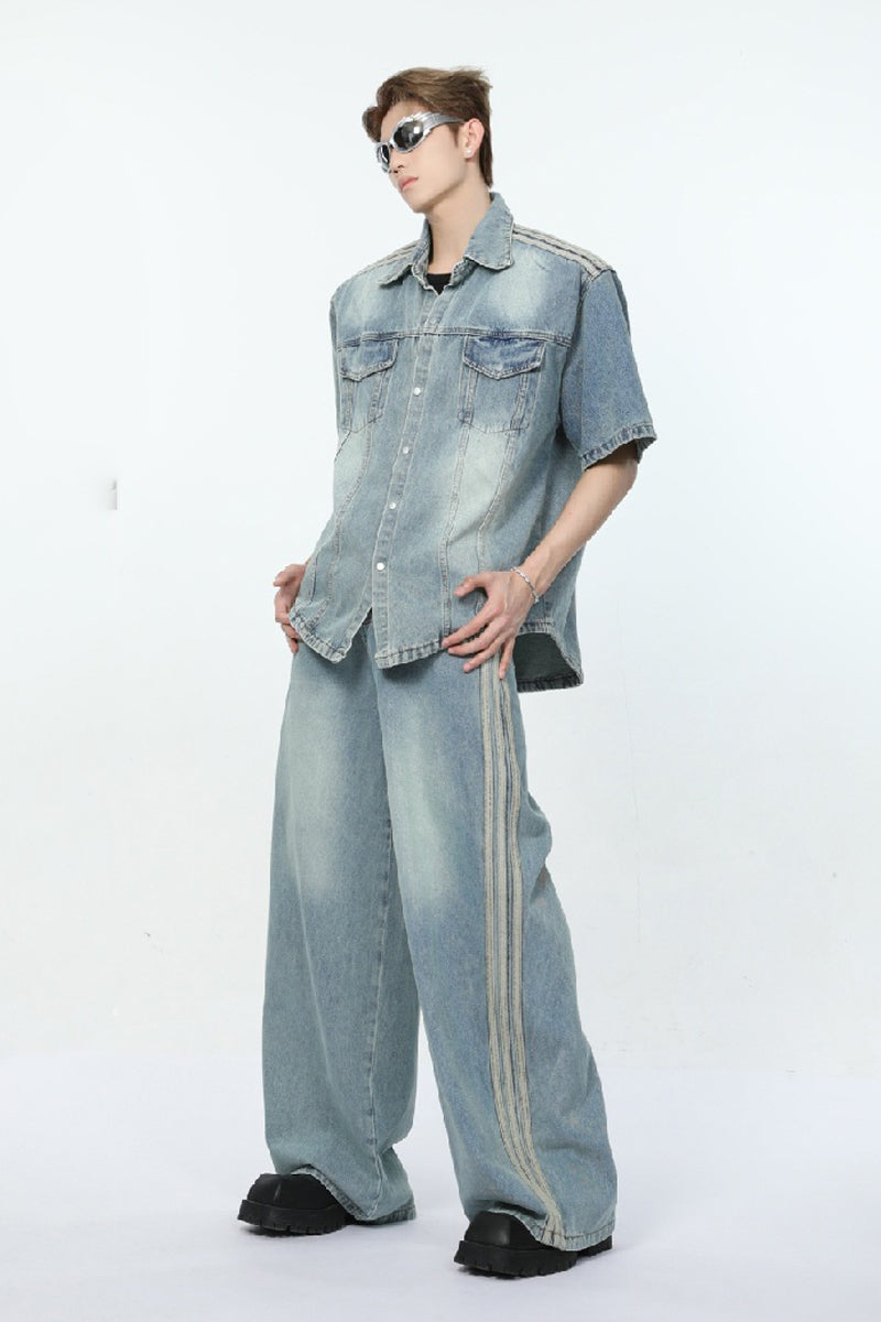 Vintage Loose Washed Denim Shirt